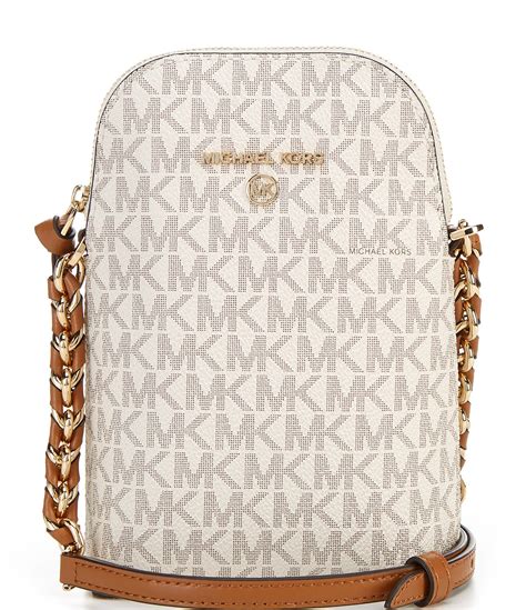 michael michael kors signature small north south chain phone crossbody|Jet Set Charm Small Signature Logo Smartphone Crossbody Bag.